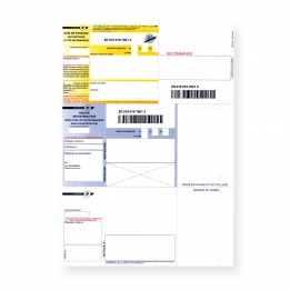 Recommandés A4 sans Accusé Réception et avec Code à Barres