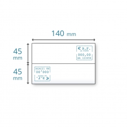 Etiquettes doubles 140 x (2x45)
