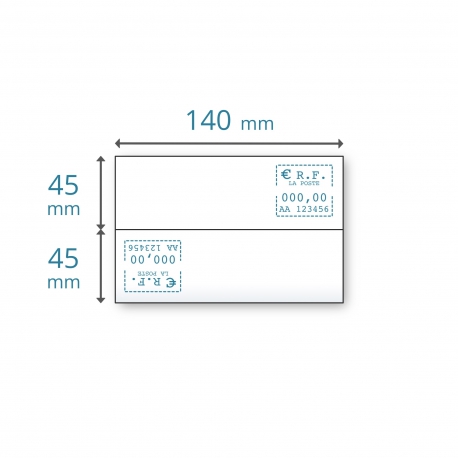 Etiquettes doubles 140 x (2x45)