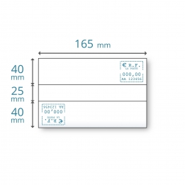 Etiquettes doubles 165 x (2x40) + 25