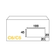 Dimensions enveloppe mécanisable C6/C5 - 114x229 avec fenêtre 45x100