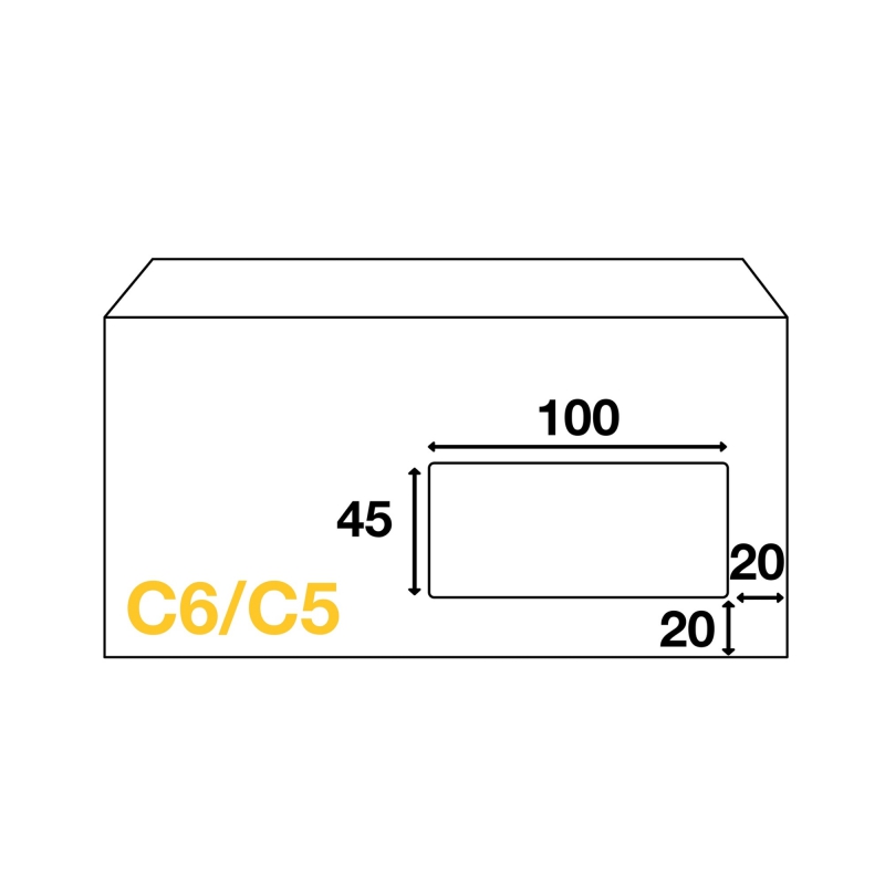 Enveloppes C5 personnalisées avec fenêtres les 10000 ex