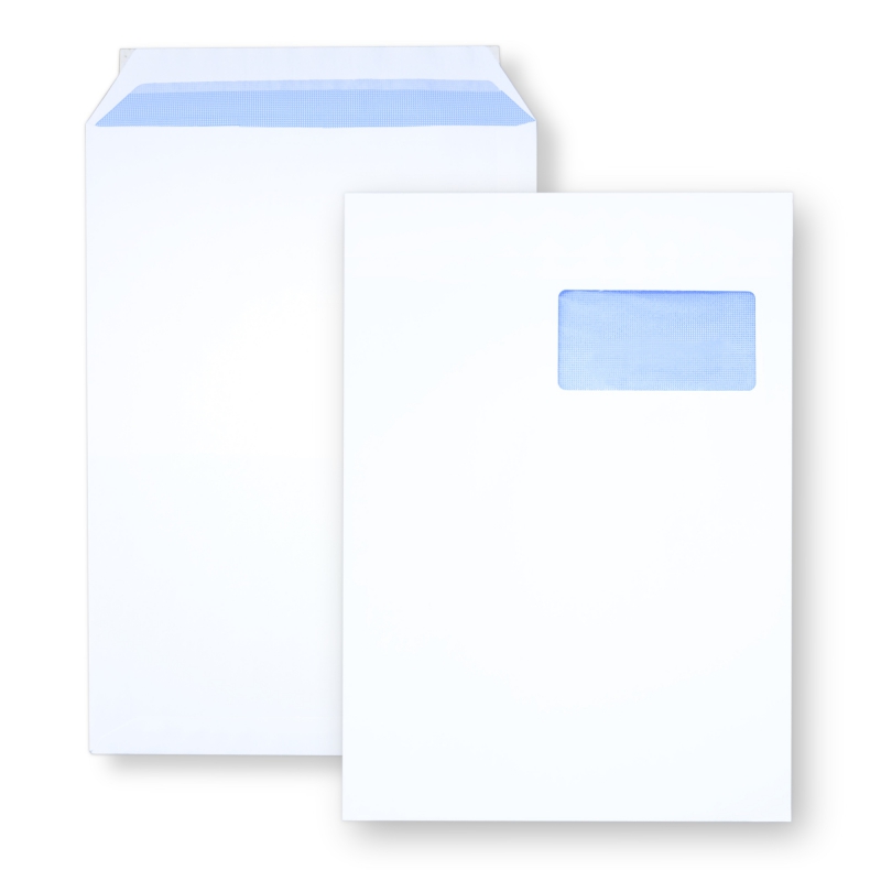 Orssmigs 25 Pièces Enveloppe C4 324 x 229 mm Enveloppes Blanches,  Enveloppes Pochettes Bande Enveloppes Petit Format Enveloppe Ouverte :  : Fournitures de bureau