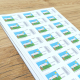 Planches 24 étiquettes 70 x 37 mm pour Mon Timbre en Ligne