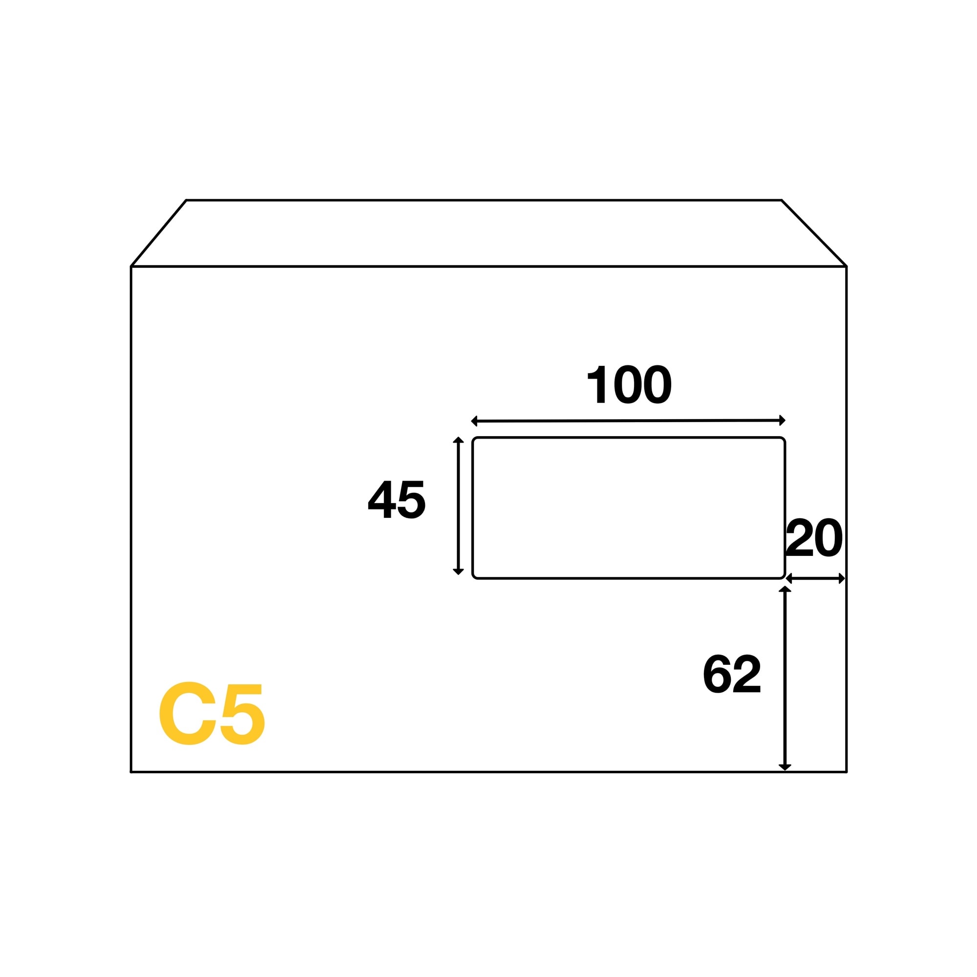 Enveloppe Verte Rectangle (C5) 