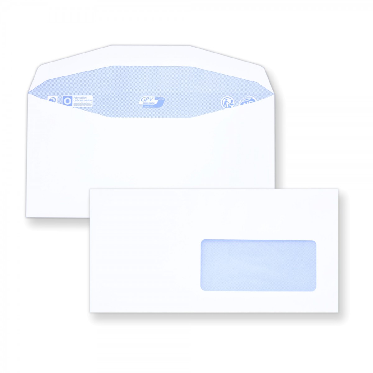 Enveloppe Sans Fenêtre C6 11,4x16,2 cm par 1000
