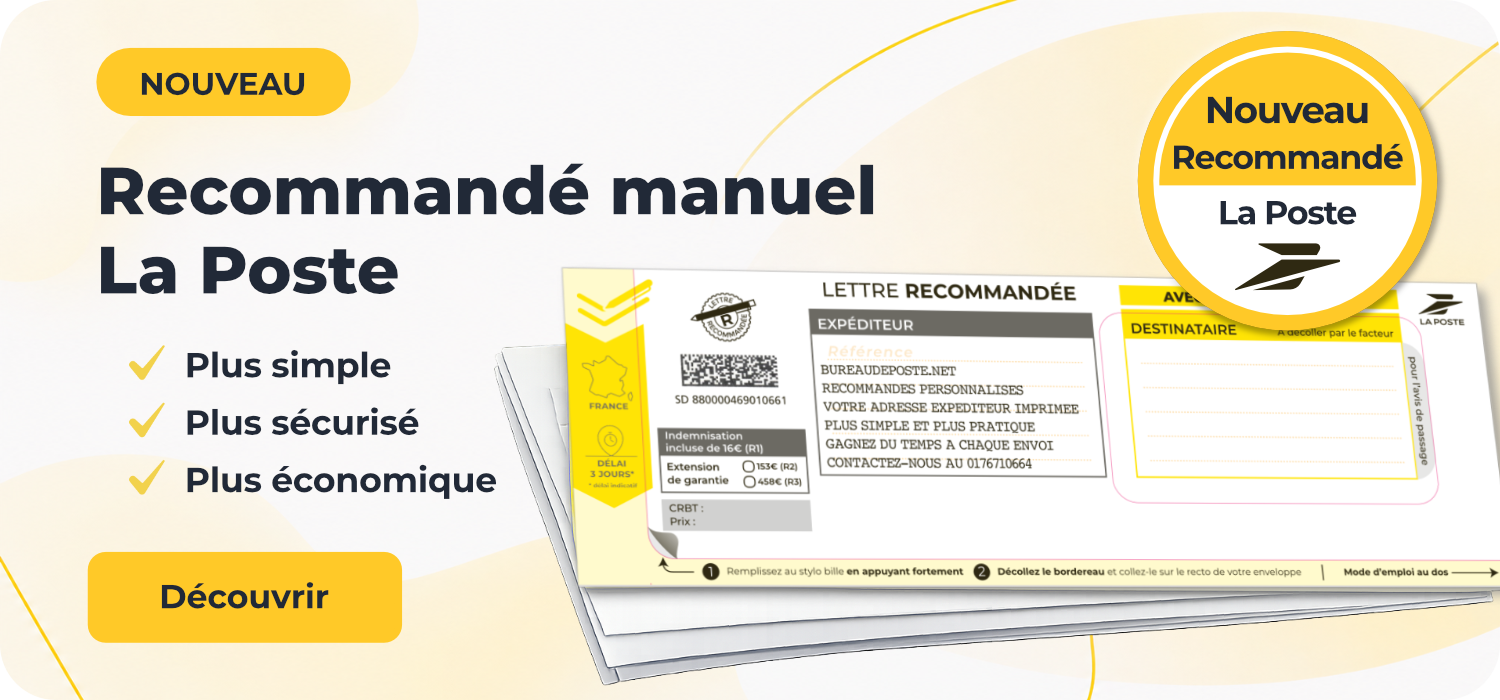 Nouveau Recommand&eacute; manuel La Poste (LRSD)
